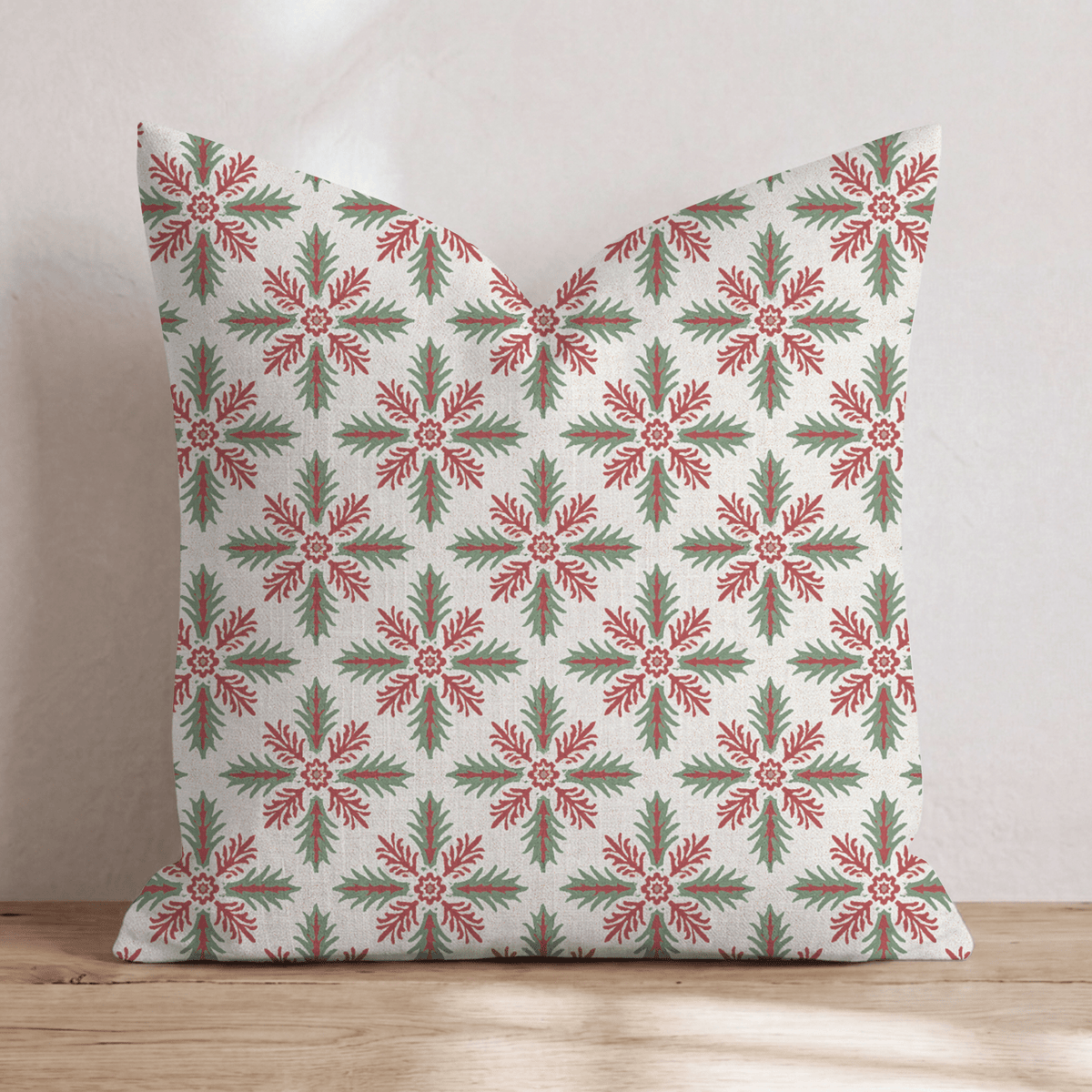 Evergreen Compass in Snow Throw Pillow throw pillow - Hillcroft Home