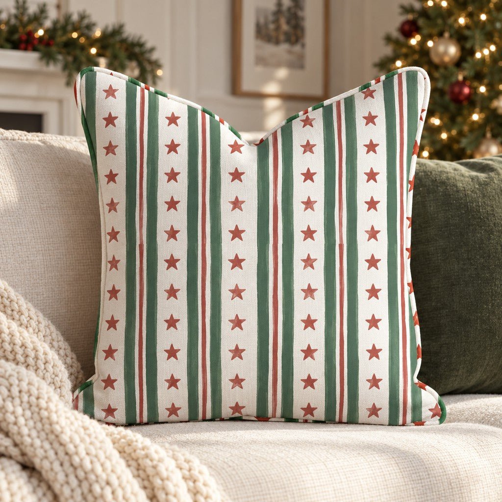 Evergreen Stars Throw Pillow throw pillow - Hillcroft Home