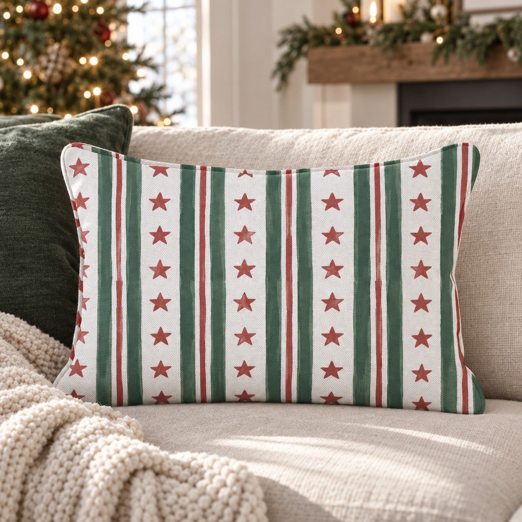 Evergreen Stars Throw Pillow throw pillow - Hillcroft Home