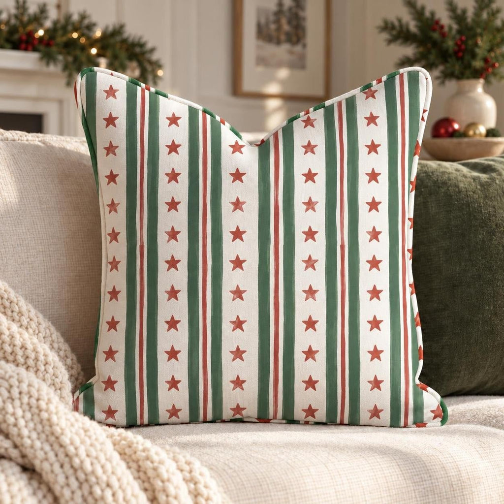 Evergreen Stars Throw Pillow throw pillow - Hillcroft Home