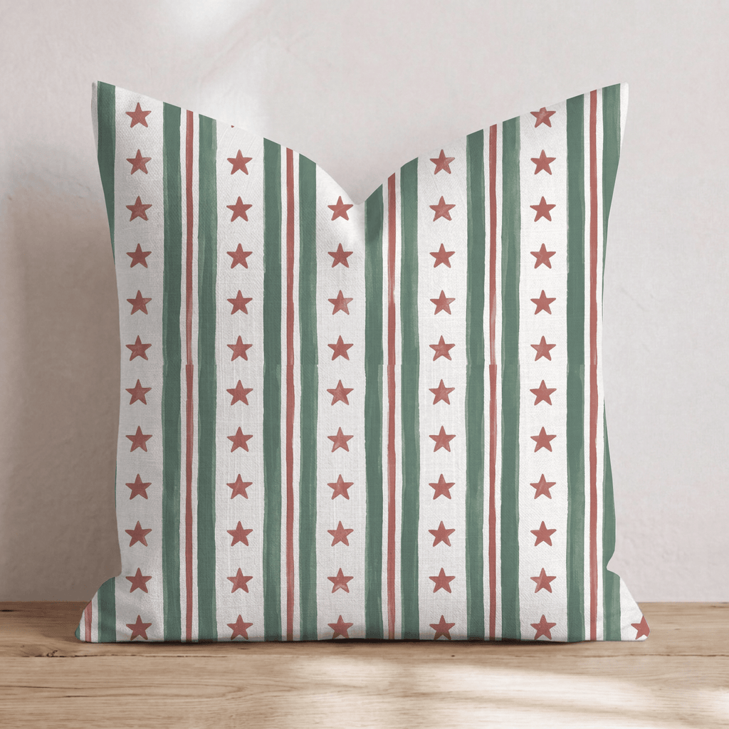 Evergreen Stars Throw Pillow throw pillow - Hillcroft Home