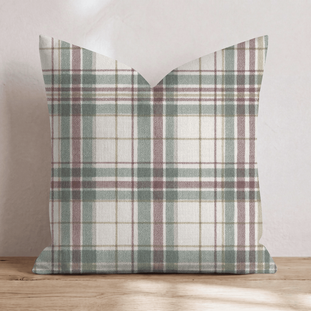Evergreen Tartan Plaid Throw Pillow - Hillcroft Home