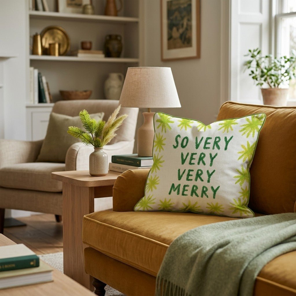 Extremely Merry Throw Pillow - Hillcroft Home