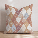 Faded Argyle Throw Pillow - Hillcroft Home