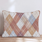 Faded Argyle Throw Pillow - Hillcroft Home