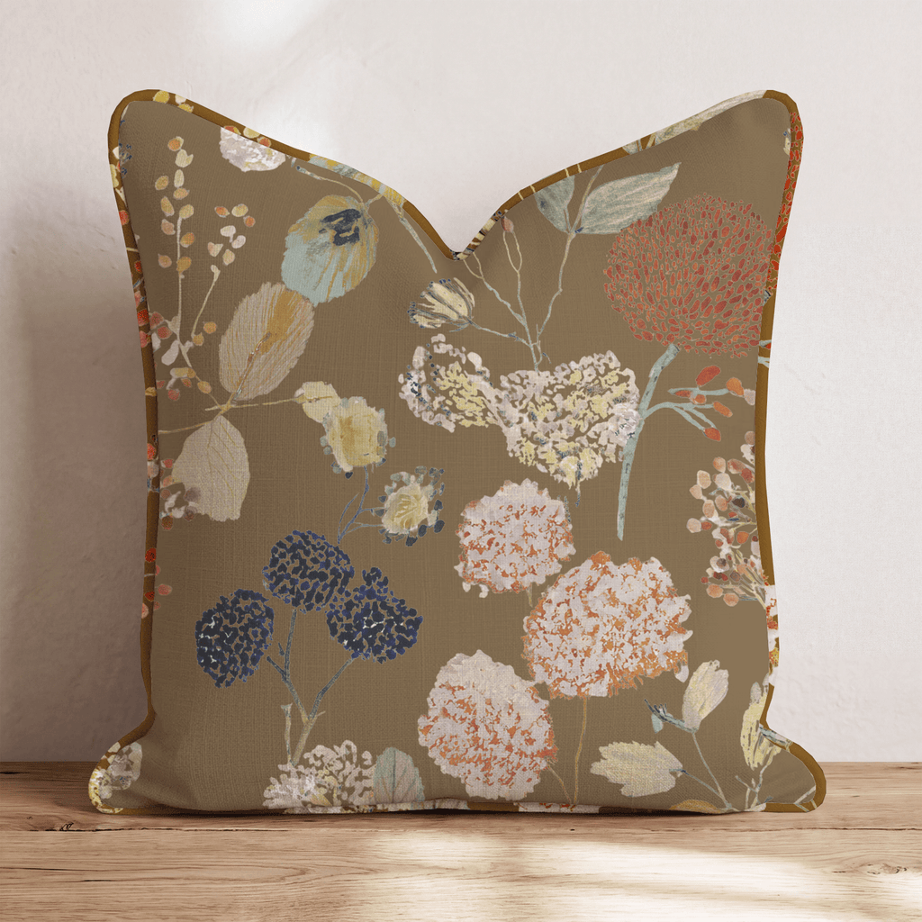 Faded Fall Florals Throw Pillow - Hillcroft Home