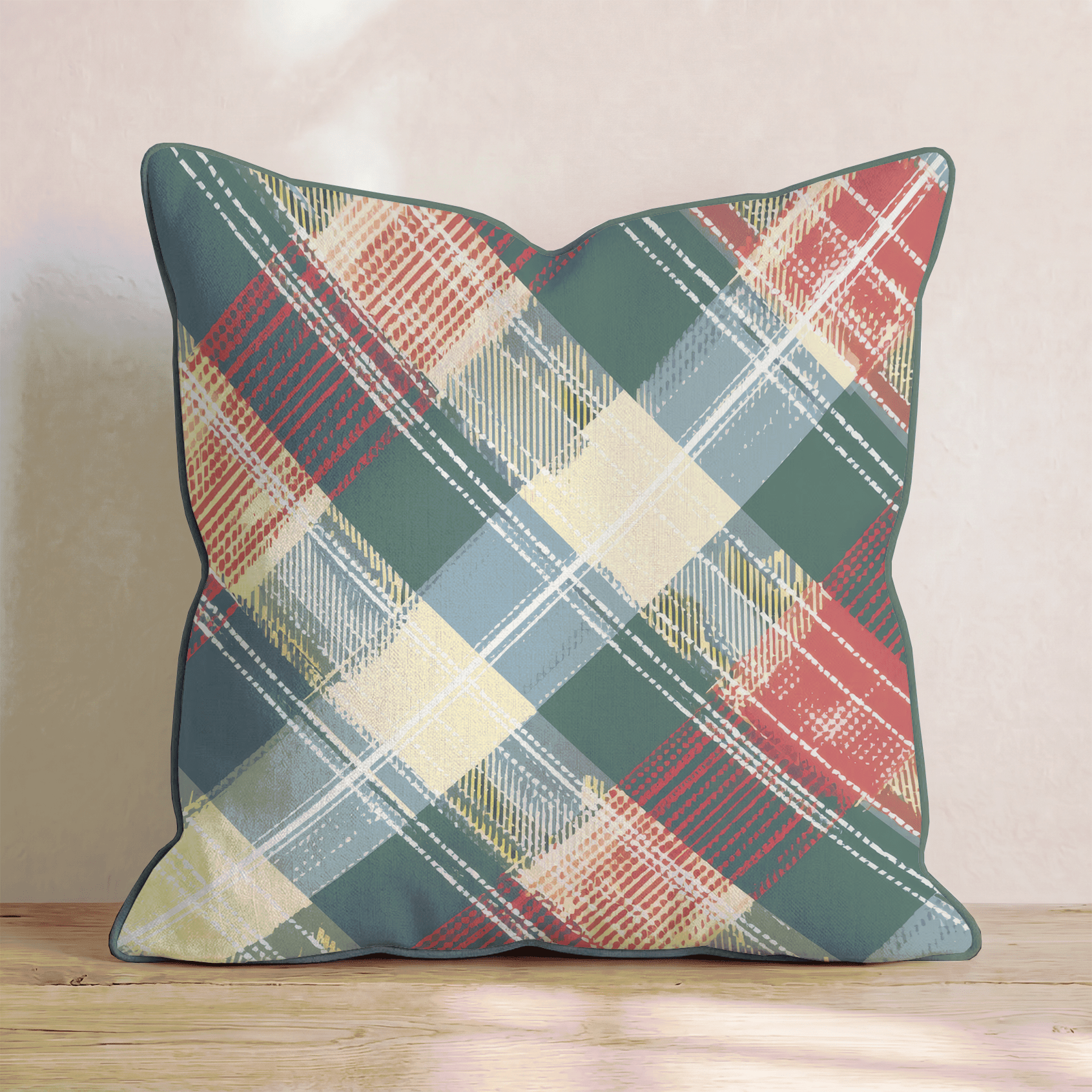 Faded Overlap Throw Pillow - Hillcroft Home