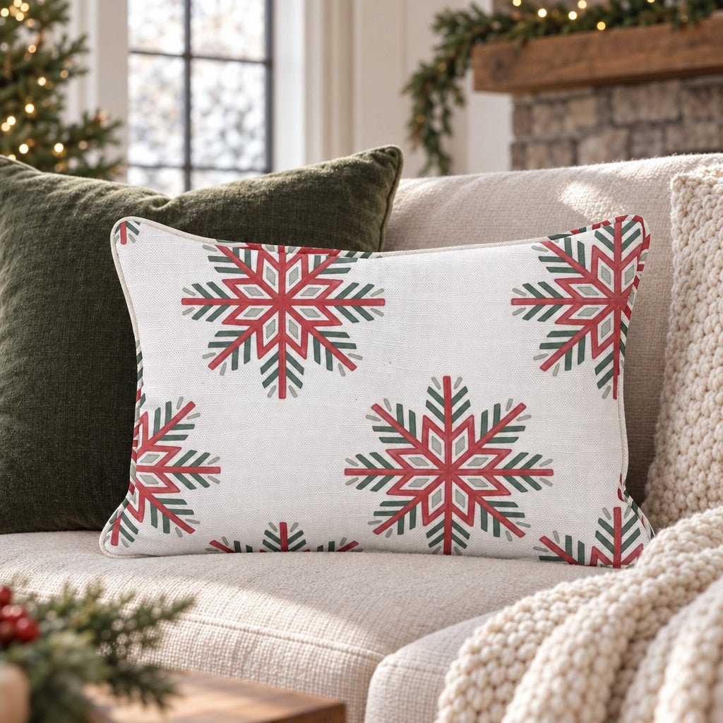Fair Isle Frost Throw Pillow throw pillow - Hillcroft Home