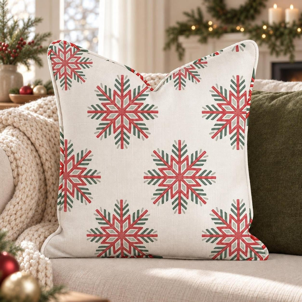 Fair Isle Frost Throw Pillow throw pillow - Hillcroft Home