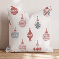 Fair Isle Ornament Cream Throw Pillow - Hillcroft Home