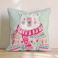 Fair Isle Polar Bear Throw Pillow - Hillcroft Home