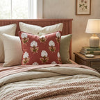 Fall Block print Throw Pillow - Hillcroft Home