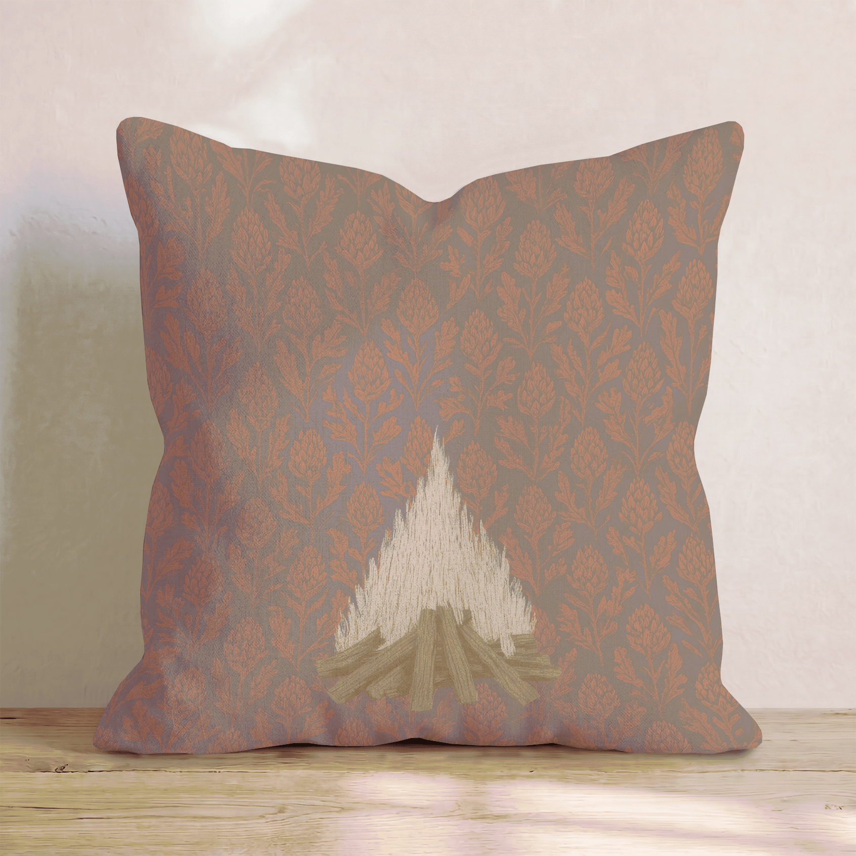 Fall Bonfire Throw Pillow - Hillcroft Home