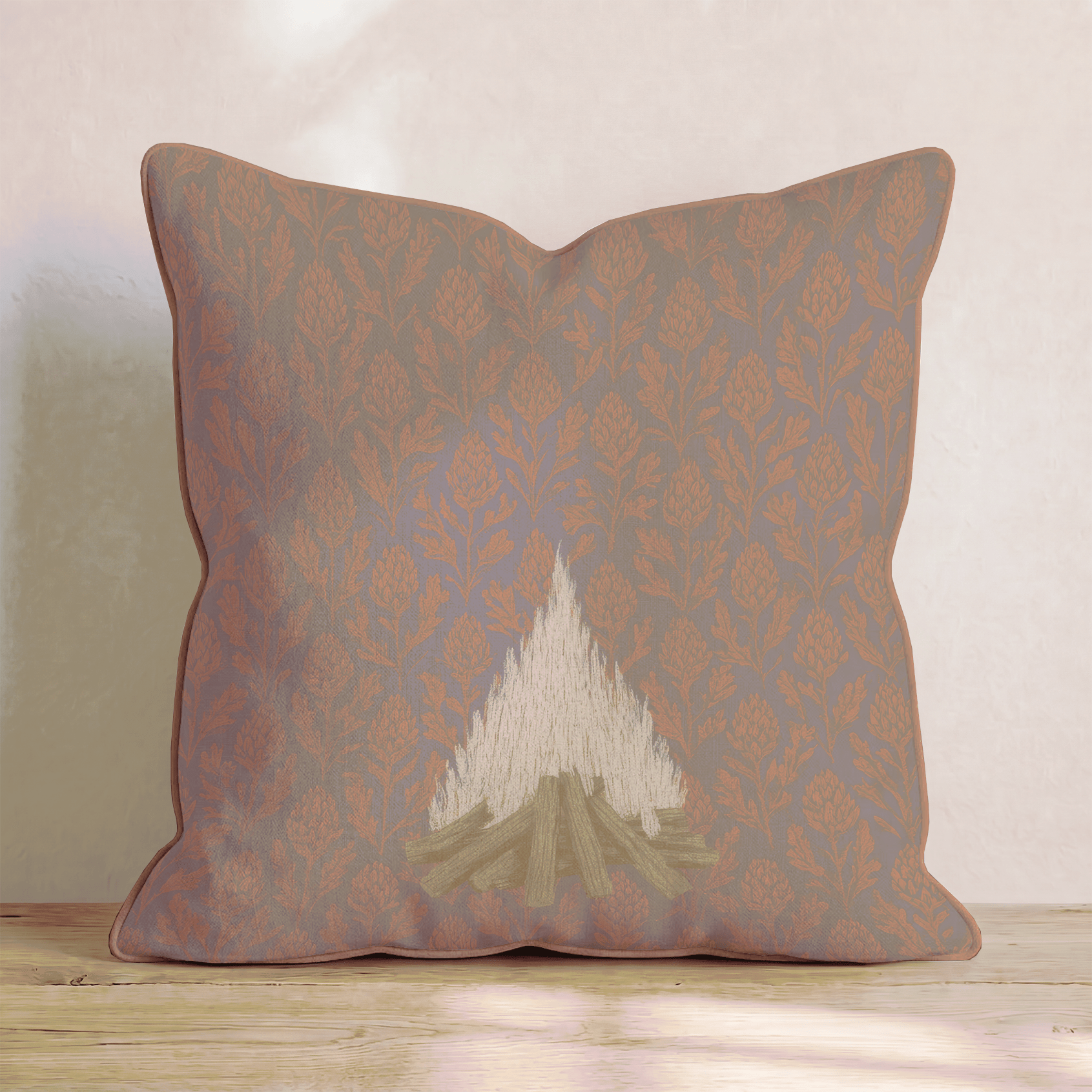 Fall Bonfire Throw Pillow - Hillcroft Home
