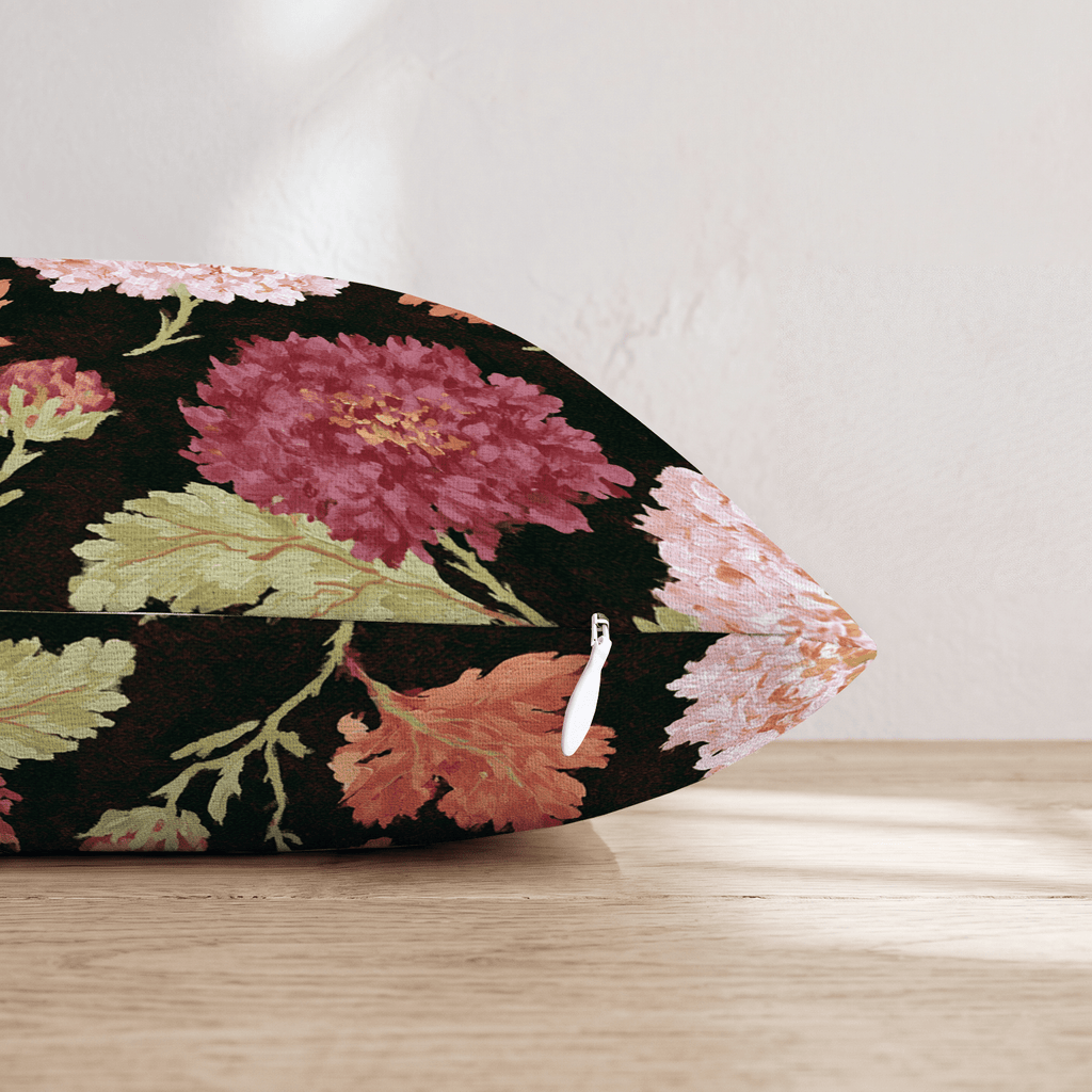 Fall Carnations Throw Pillow - Hillcroft Home