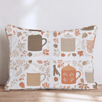 Fall Festive Mugs Throw Pillow - Hillcroft Home