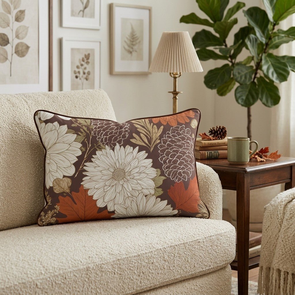Fall Forage Throw Pillow - Hillcroft Home