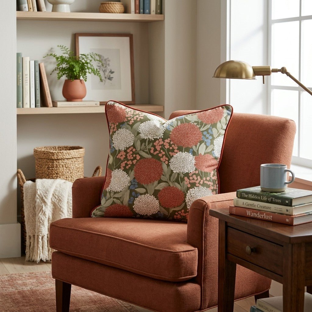 Fall Greens Throw Pillow - Hillcroft Home