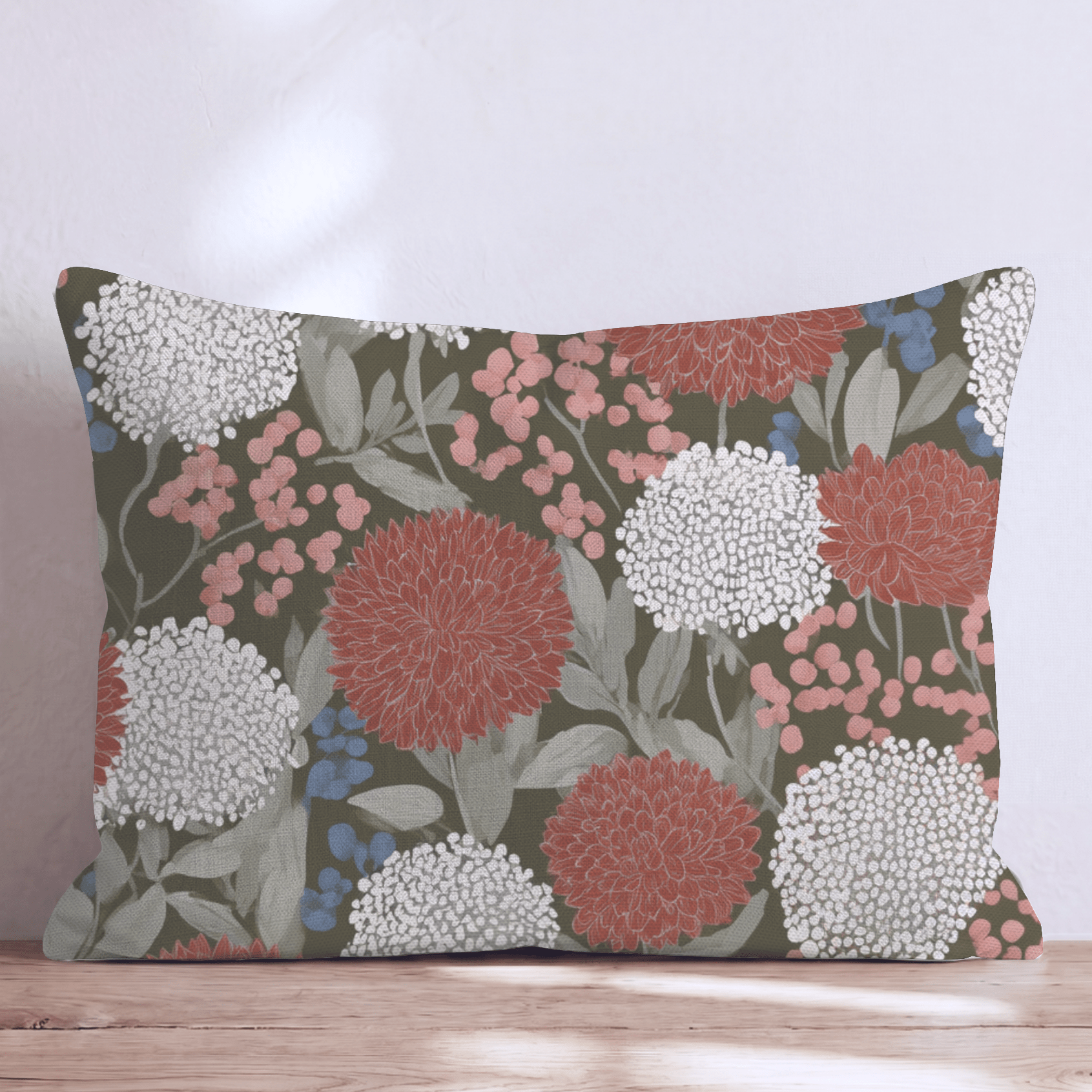 Fall Greens Throw Pillow - Hillcroft Home