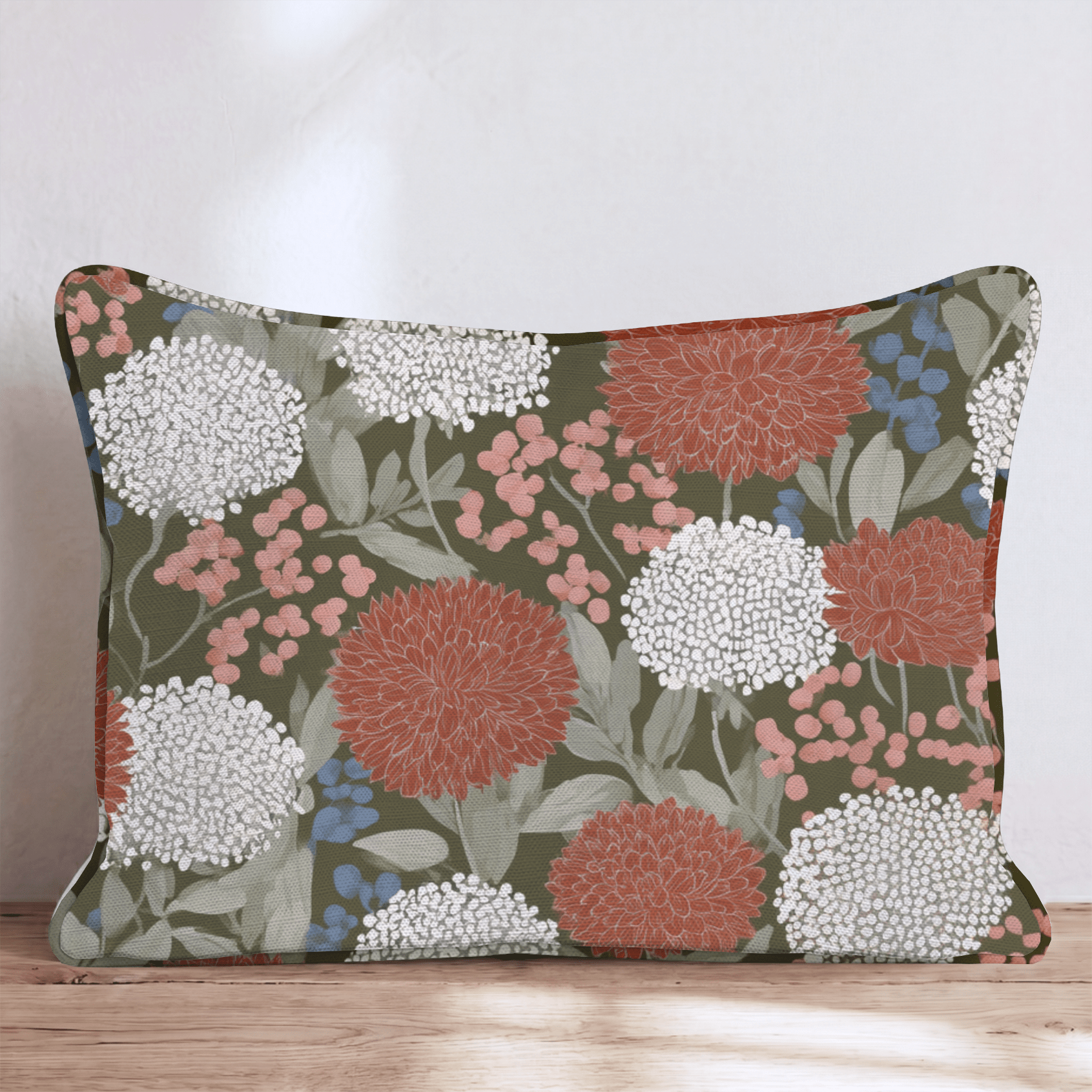 Fall Greens Throw Pillow - Hillcroft Home