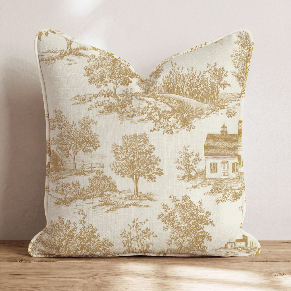 Fall in the Air Toile Throw Pillow - Hillcroft Home