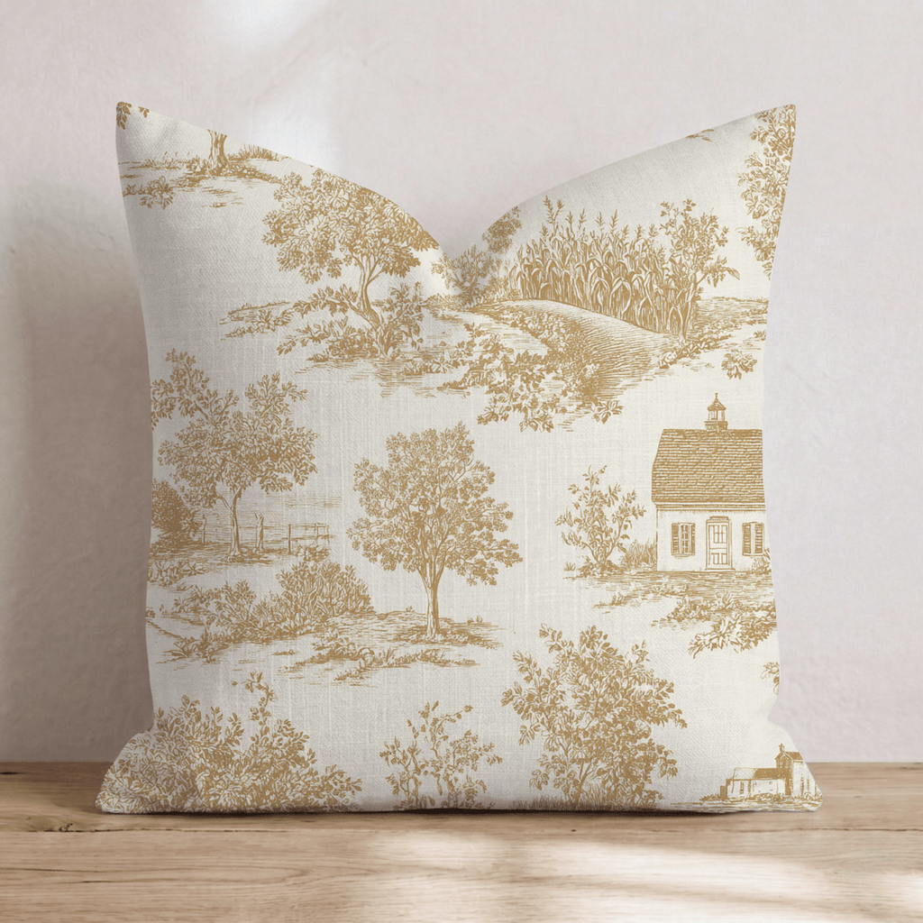 Fall in the Air Toile Throw Pillow - Hillcroft Home