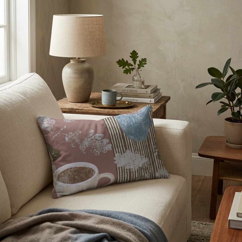 Fall Night Latte Throw Pillow - Hillcroft Home