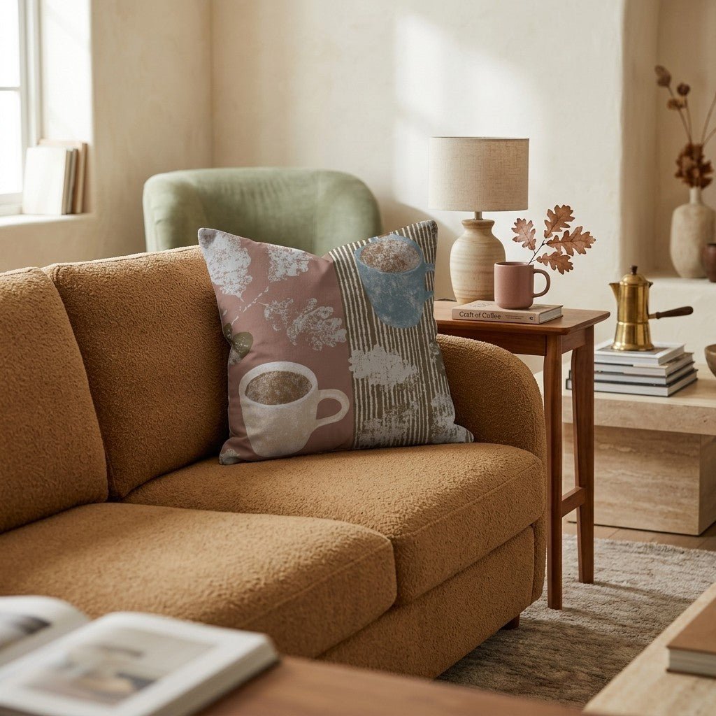 Fall Night Latte Throw Pillow - Hillcroft Home
