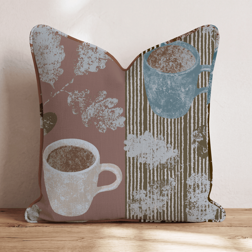 Fall Night Latte Throw Pillow - Hillcroft Home