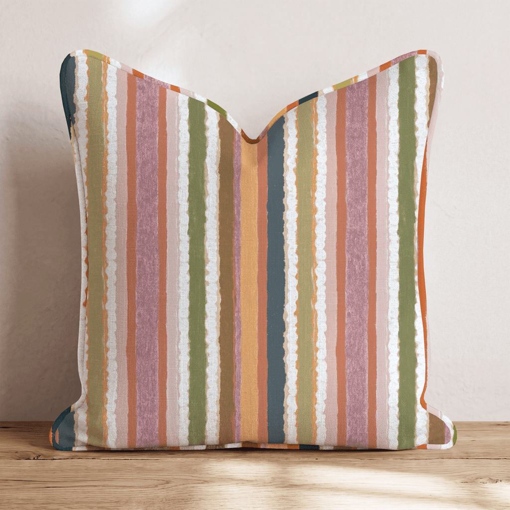 Fall Party Stripes Throw Pillow - Hillcroft Home