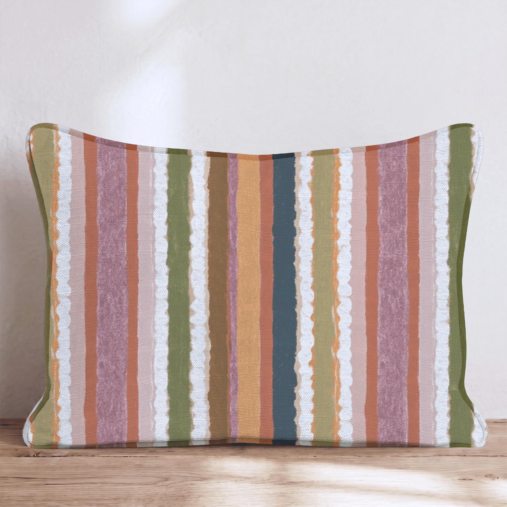 Fall Party Stripes Throw Pillow - Hillcroft Home