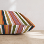Fall Party Stripes Throw Pillow - Hillcroft Home