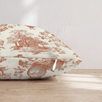 Fall Pasture Toile Throw Pillow - Hillcroft Home