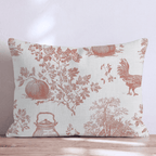 Fall Pasture Toile Throw Pillow - Hillcroft Home