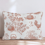 Fall Pasture Toile Throw Pillow - Hillcroft Home
