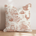 Fall Pasture Toile Throw Pillow - Hillcroft Home