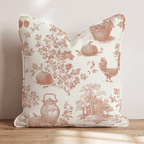 Fall Pasture Toile Throw Pillow - Hillcroft Home