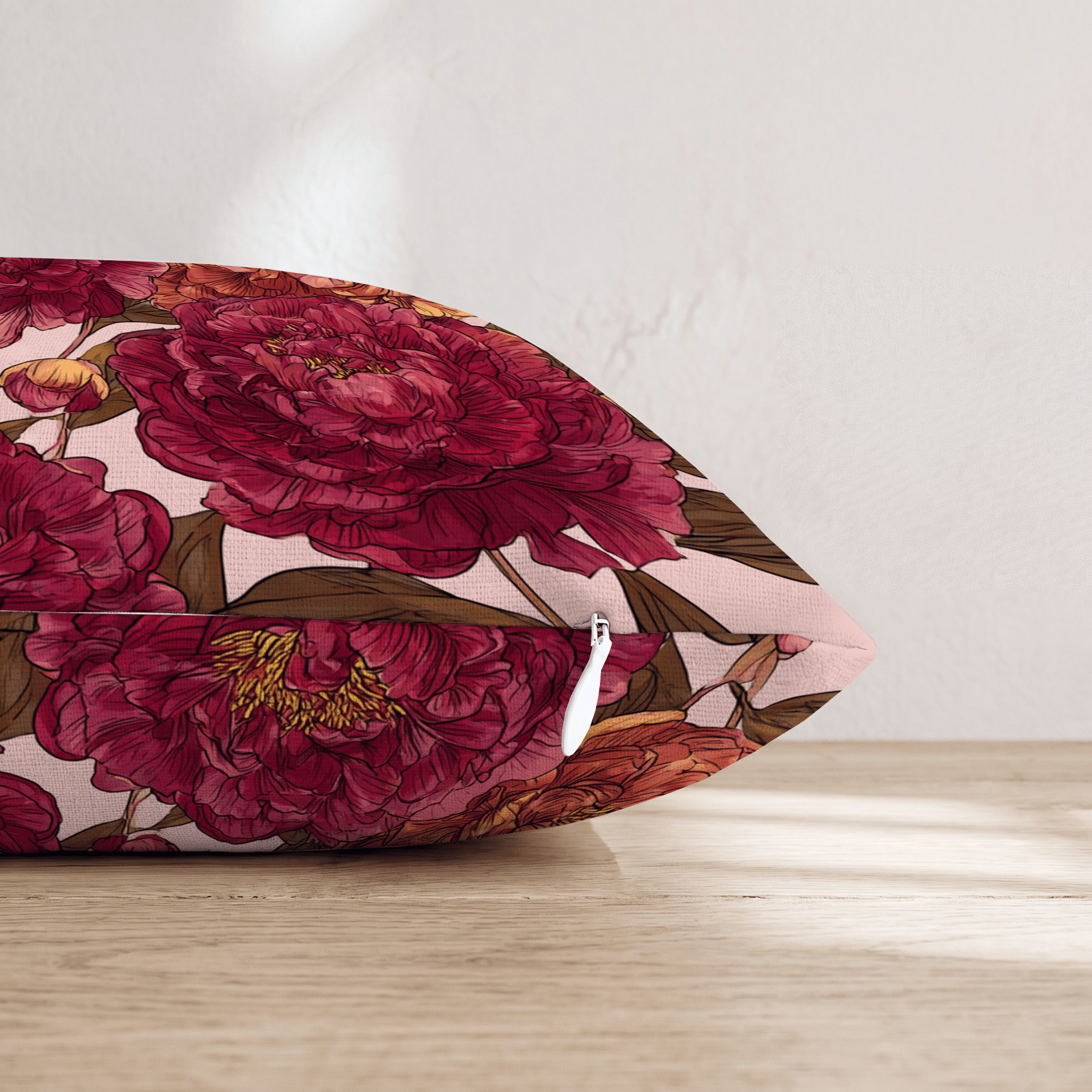Fall Peony Bloom Throw Pillow - Hillcroft Home