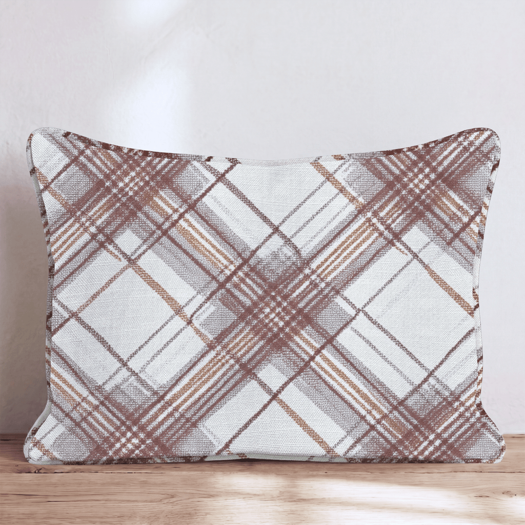Fall Plaid Throw Pillow - Hillcroft Home