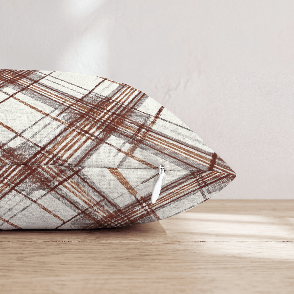 Fall Plaid Throw Pillow - Hillcroft Home