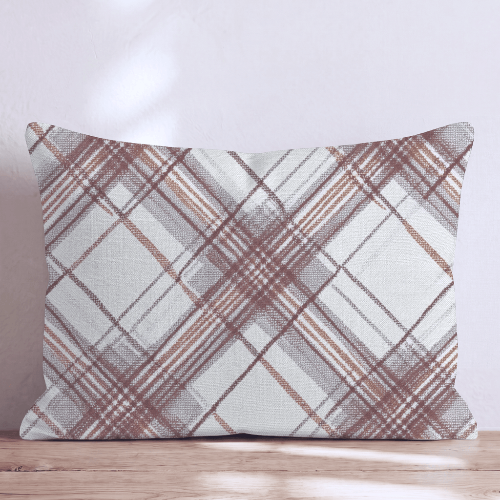 Fall Plaid Throw Pillow - Hillcroft Home