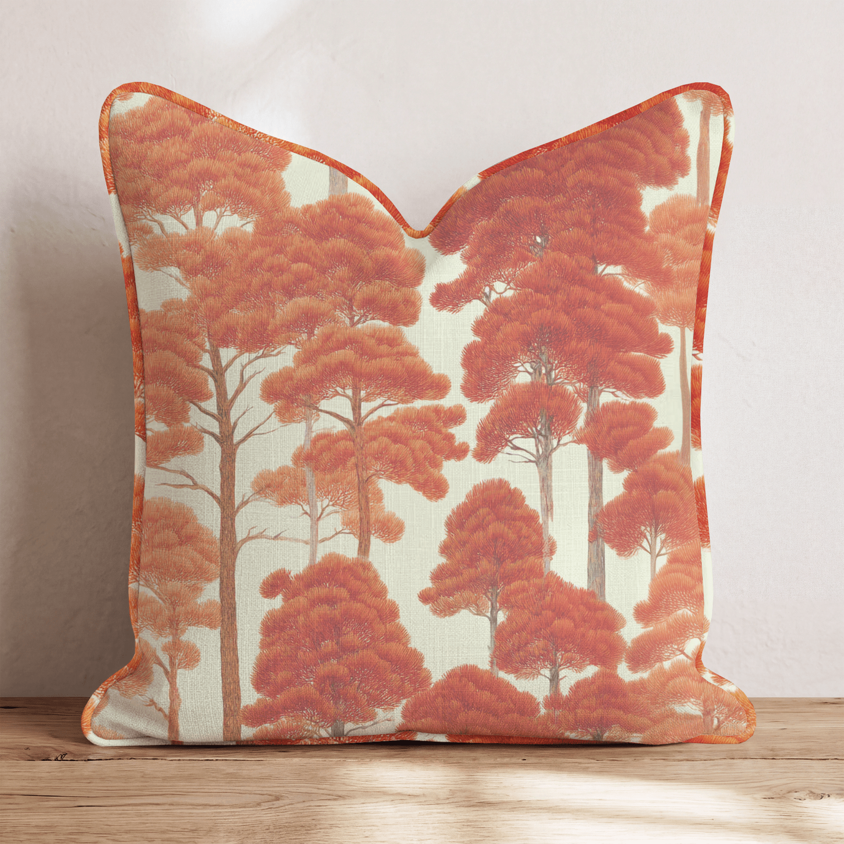 Fall Redwood Throw Pillow - Hillcroft Home