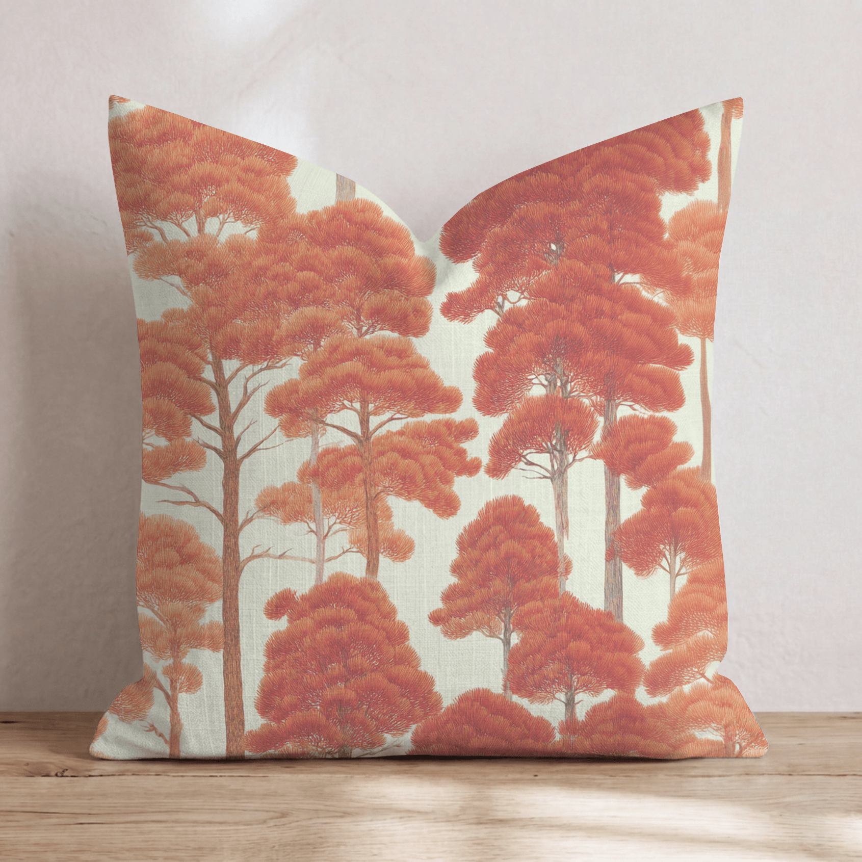 Fall Redwood Throw Pillow - Hillcroft Home