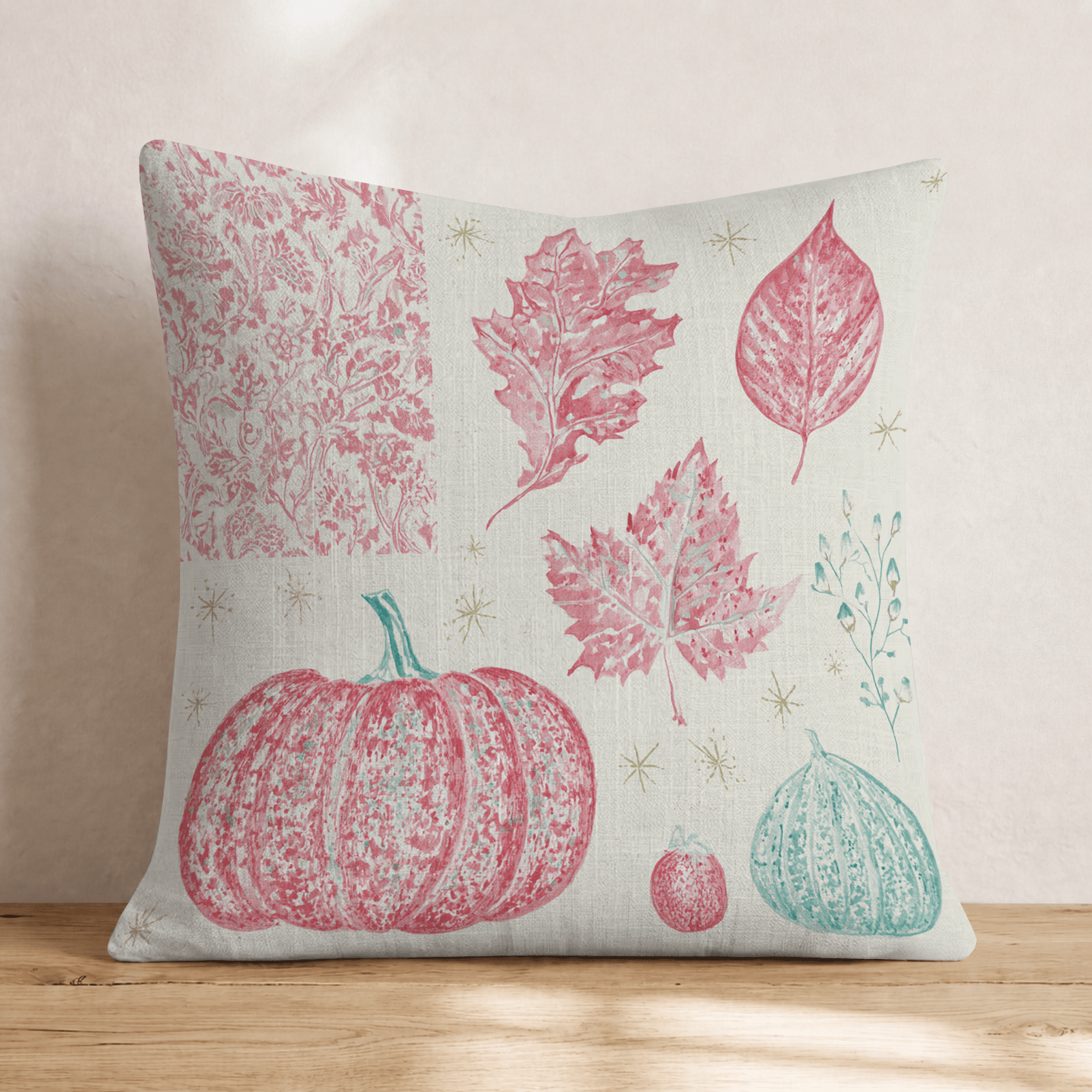 Falling for Gourds Throw Pillow - Hillcroft Home