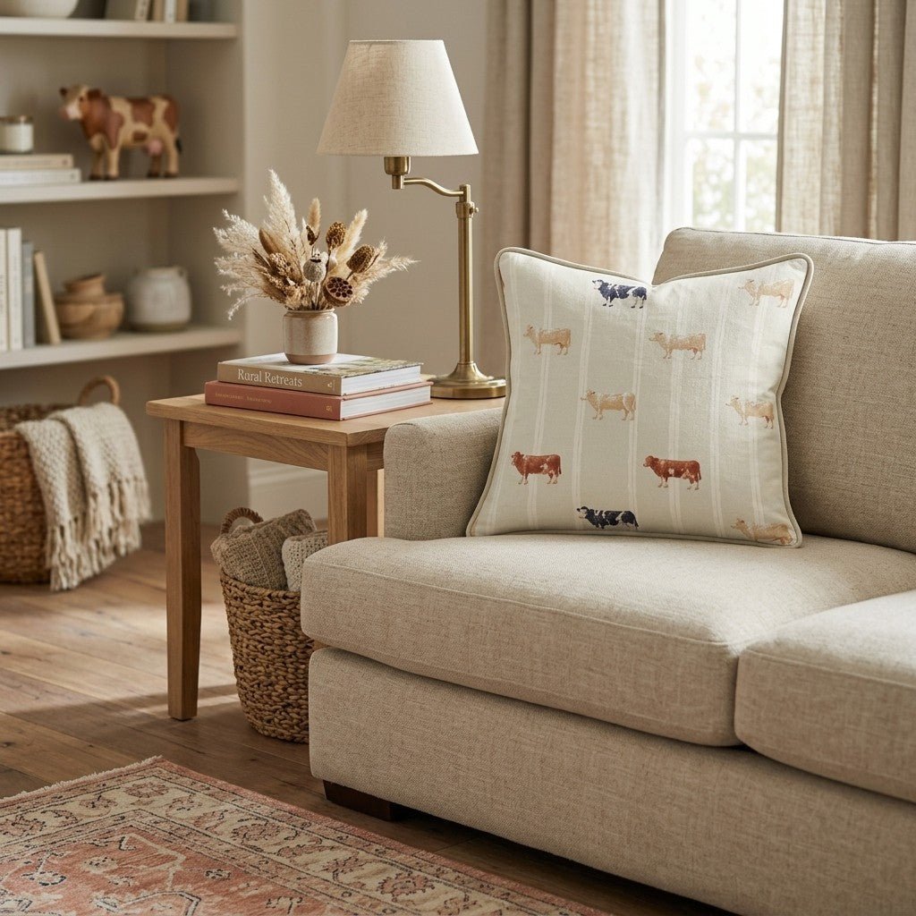 Farm Stripes Throw Pillow - Hillcroft Home