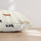 Farm Stripes Throw Pillow - Hillcroft Home