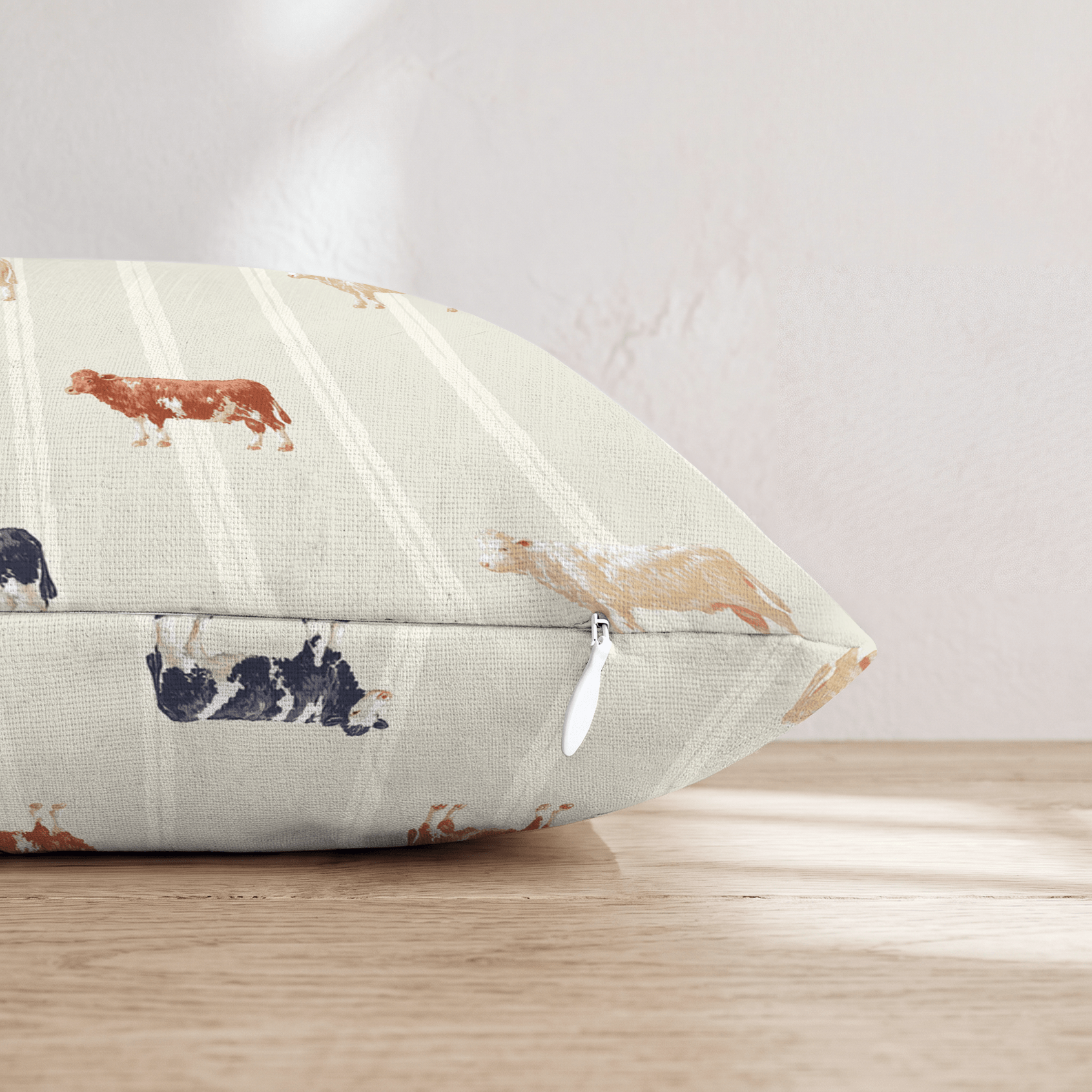 Farm Stripes Throw Pillow - Hillcroft Home