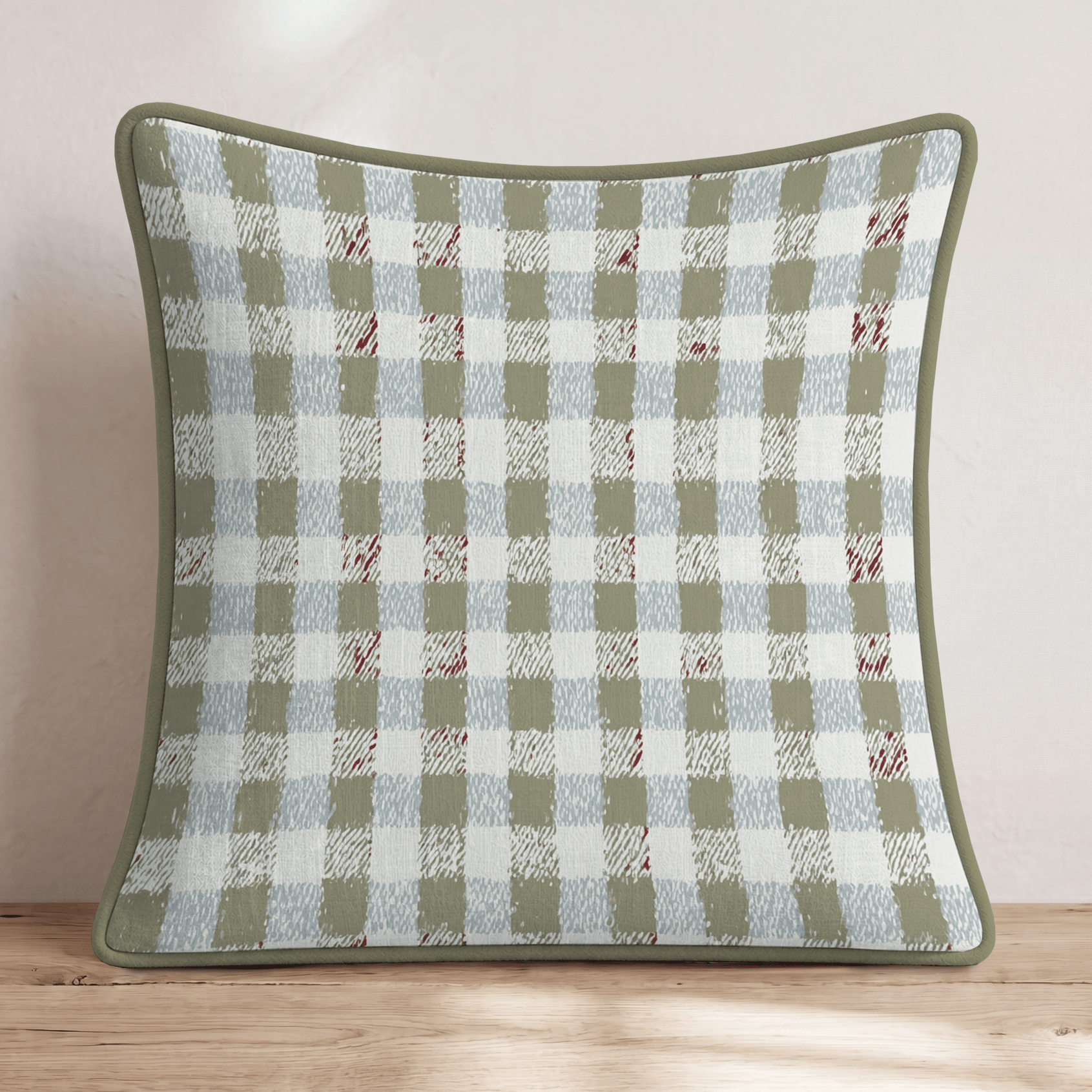 Farmhouse Gingham Throw Pillow - Hillcroft Home