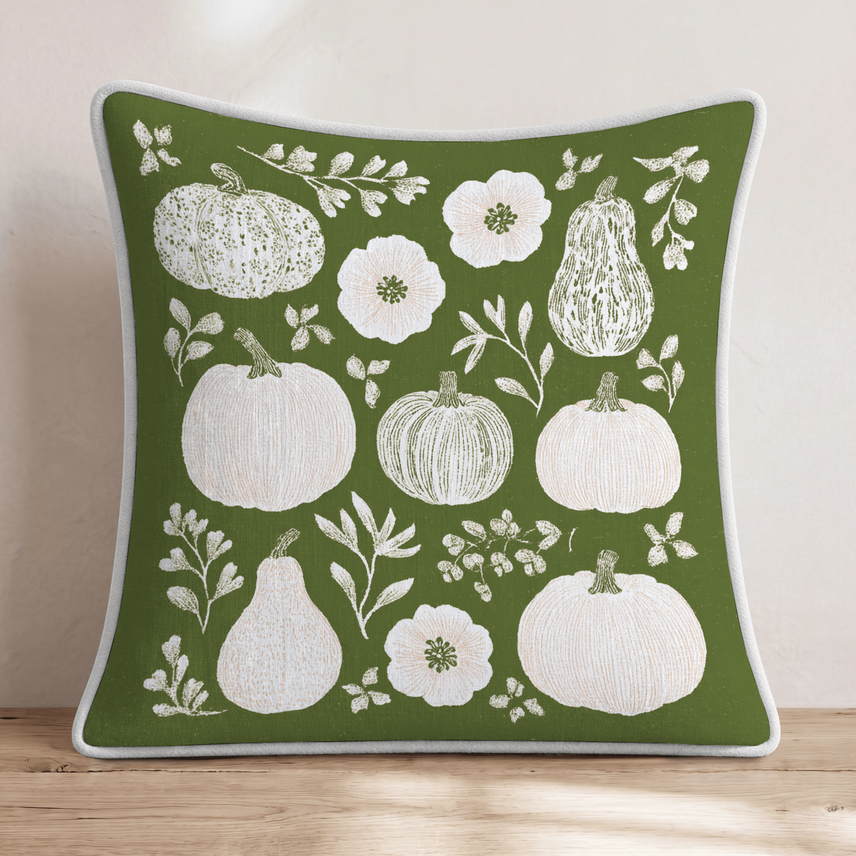Farmhouse Gourds Throw Pillow - Hillcroft Home