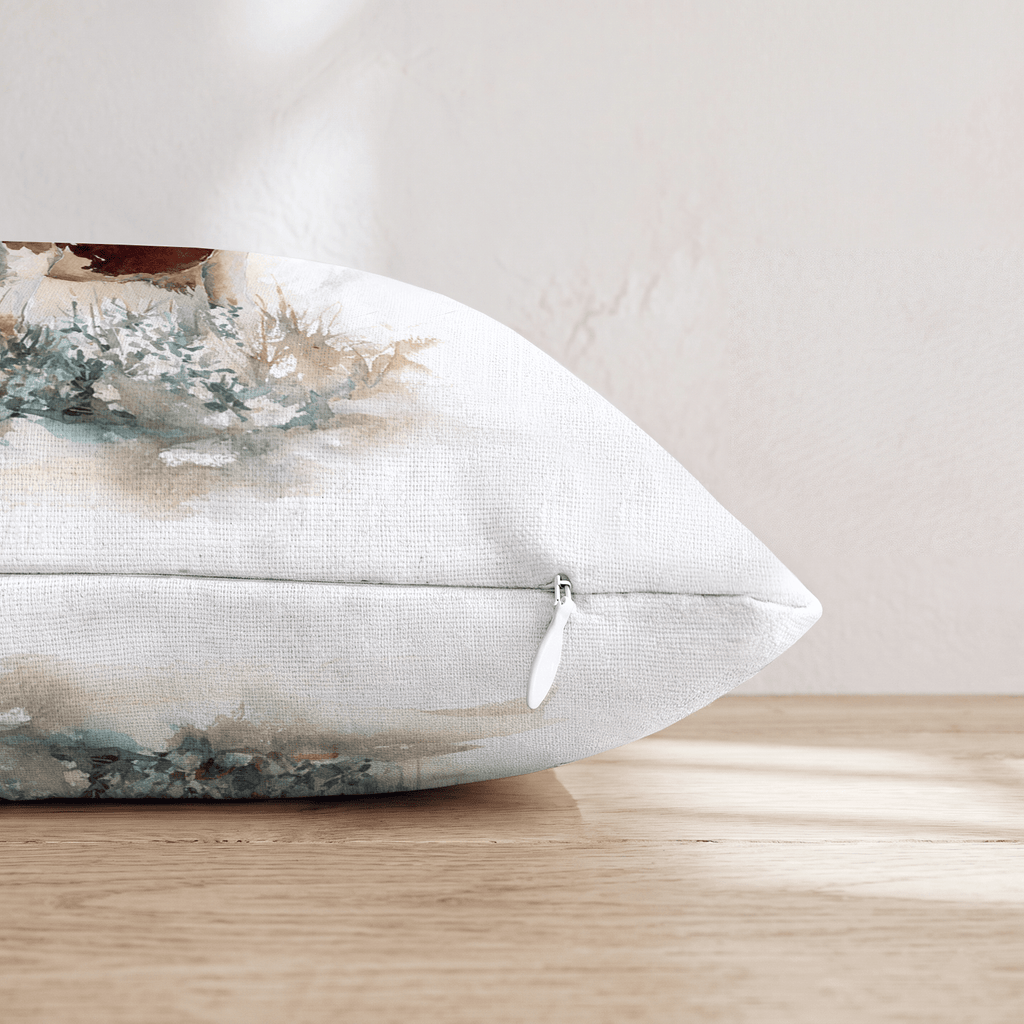 Farmhouse Hereford Watercolor Throw Pillow - Hillcroft Home